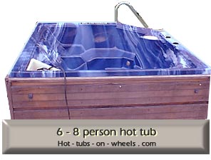 Six to eight person hot tub spa rental